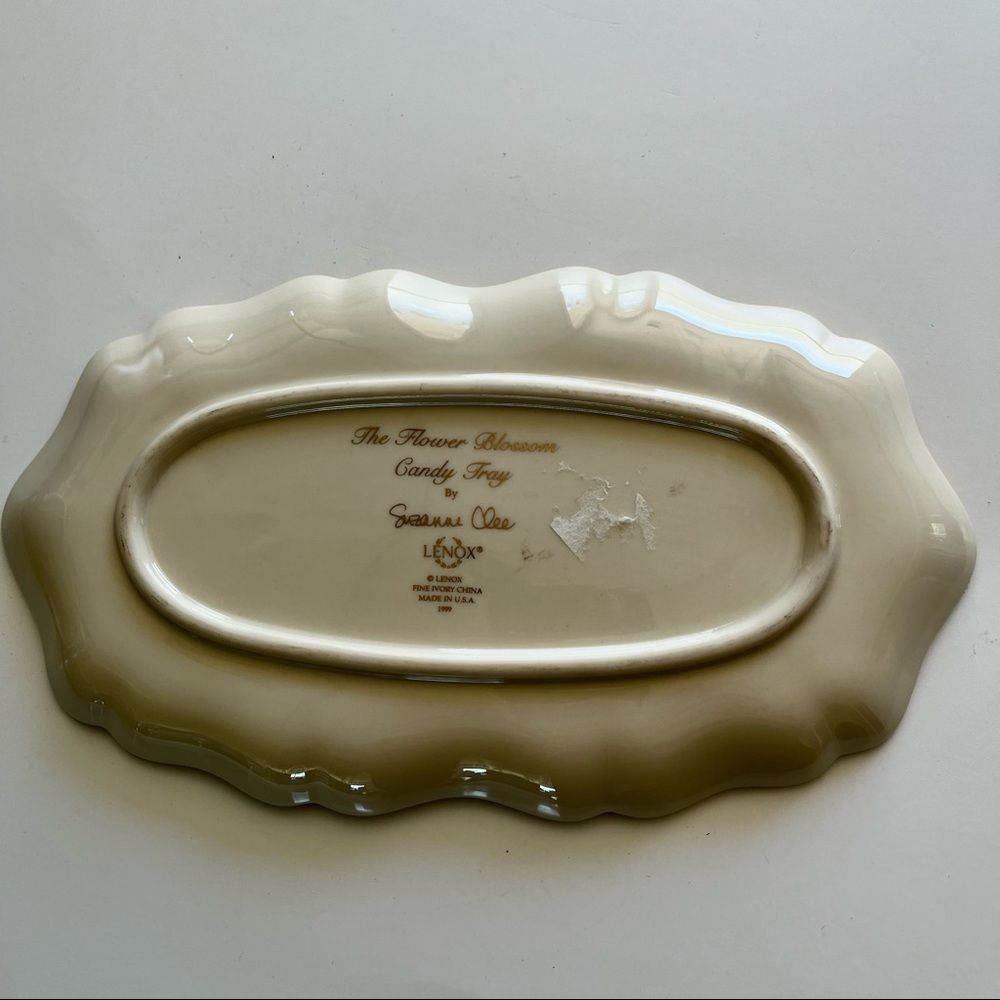Vintage 1999 Lenox The Flower Blossom Candy Tray by Suzanne Clee. - Picture 3 of 4